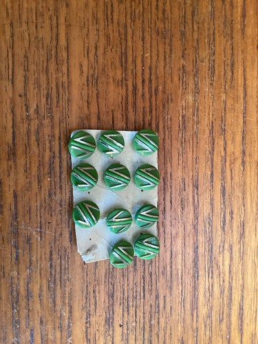 Tiny art deco - green, glass