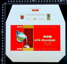 Set of 5 Original Vintage ION (Greece) Milk Chocolate Wrappers 1970s?