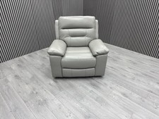 DFS LEATHER CHAIR ELECTRIC RECLINER USB + USB-C IN GREY