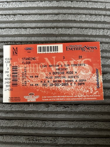 Depeche mode ticket - depeche, unused