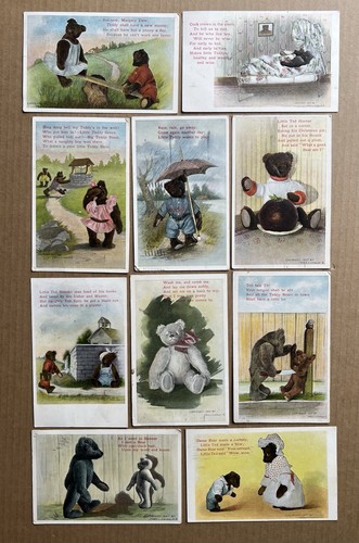 Antique teddy bear postcards - antique,