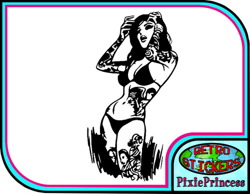 Sexy woman tattoo - tattoo, vinyl