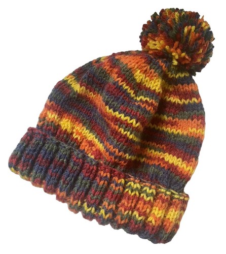 Cosy hand knitted adult bobble