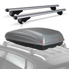 Luggage Roof Box and Lock Aluminium Roof Rail Bars for Vauxhall Zafira 2008-2019