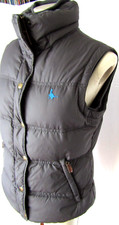 JACK WILLS GREY PADDED QUILTED ZIPPED PUFFA GILET COAT UK 10 WINTER WARM