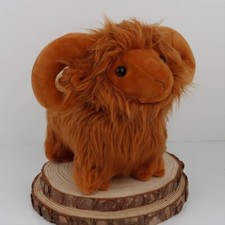 Clever Brown Highland Sheep Coo Cuddly Toy Plush Stuffed Scottish Scotland Gift