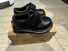 DR MARTENS BOYS TODDLER BABY KAMRON ONE STRAP BLACK SHOES Size UK 5 EU 21.5
