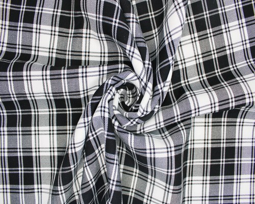Tartan fabric black - tartan,