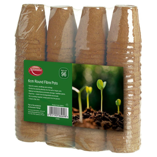 Biodegradable fibre pot 6cm - pot,