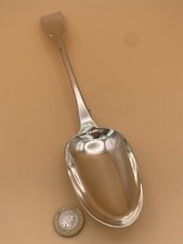 WILLIAM BATEMAN SOLID SILVER BASTING / GRAVY SPOON, GEORGE IV LONDON 1828 126.3g