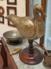 Vintage Wooden Bird Figurine