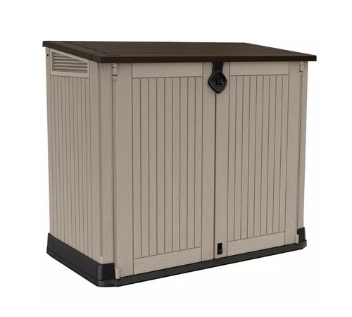 Garden storage box beige brown - storage,