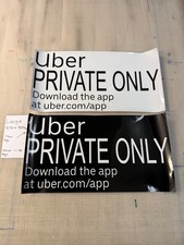 Uber Private Only Taxi STICKERS X2, BLACK, WHITE & MULTIPLE SIZES AVAILABLE!