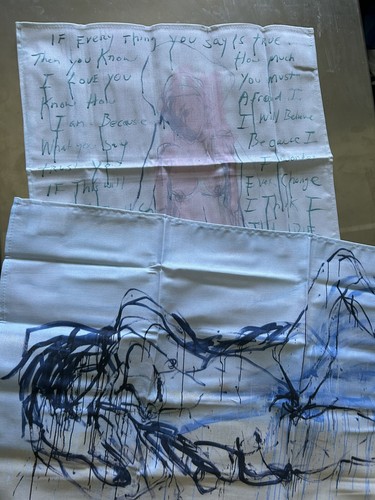 Tracey emin tea towels i - tracey,