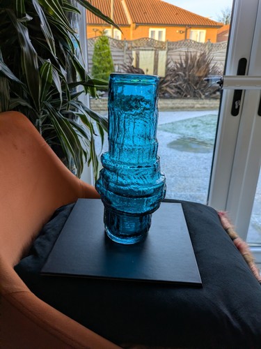 Whitefriars glass hooped vase - glass,