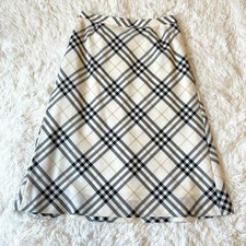 BURBERRY Nova Check Wool Skirt