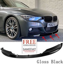 Front Lip Spoiler Splitter Gloss Black For BMW F30 F31 3Series M Style 2012-2018