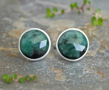 15ct Natural Emerald Cufflinks