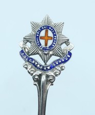 Antique Silver enamel crested spoon Coldstream Guards HM 1913