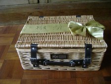 REGENCY HAMPERS CHELTENHAM SPA PICNIC STORAGE WICKER BASKET 35x25x15cm