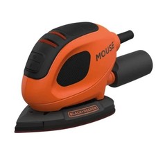 BLACK+DECKER Mouse 55W Detail Sander with 6 Sanding Sheets BEW230-GB