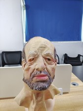 bald Head Exquisite Realistic Latex Real Costume Old Man Halloween Mask headgear
