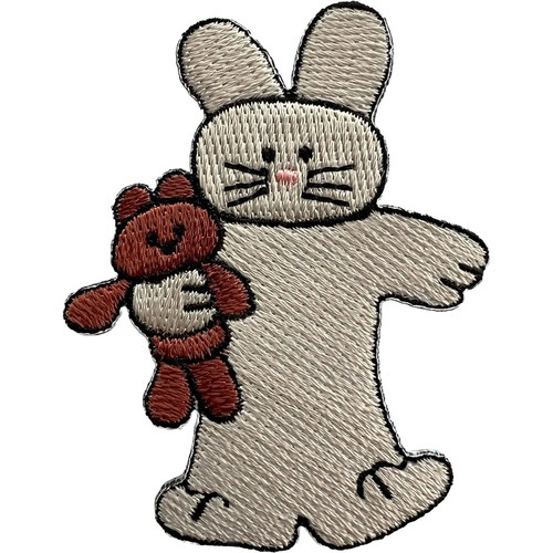 Bunny rabbit teddy bear patch - bunny,