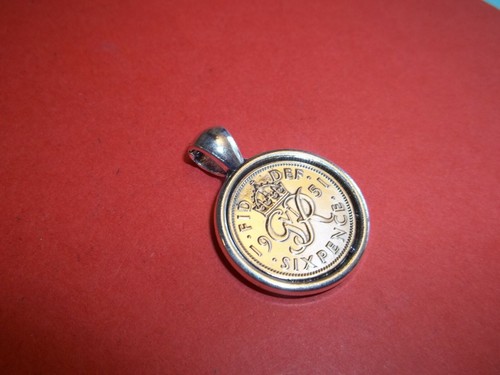 Sixpence coin silver cased - sixpence,