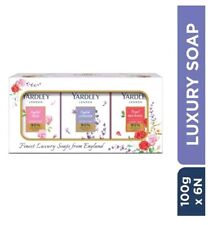 YARDLEY LONDON ENGLISH  ROSE, ROYAL RED ROSE, LAVENDER LUXERY SOAP 100gX 6N SOAP