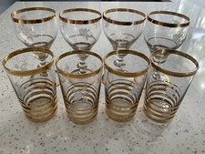 Vintage Gold Rimmed  Etched