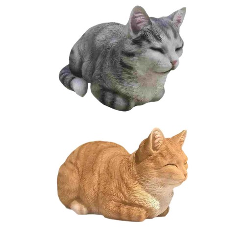 Kitty figurine sleeping cat - figurine,
