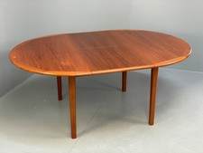 Vintage Teak Dining Table Circular Extending Danish Retro 1970s  EB10590 MWOO