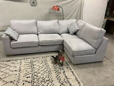 Oak Furnitureland Texas Right Hand Corner Sofa in Silver Fabric RRP £1999