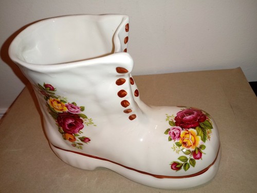 Vase planter boot floral - vase,, planter,