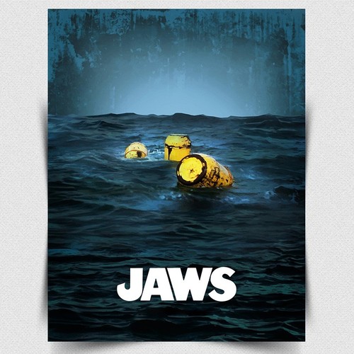 Jaws metal sign - jaws,