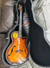 Electro Acoustic Hand Built Guitar with Hard Case Fishman Preamp & Martin Tuners
