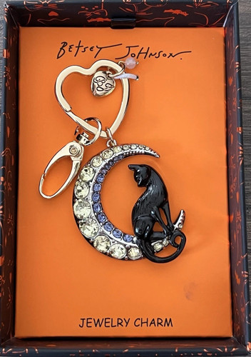New betsey johnson black cat - new!,