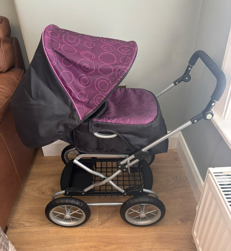 Purple black silver - silver, single