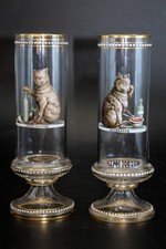 Antique beer glasses enamel - glasses,