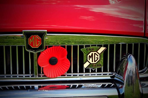 Classic sports car front - mg,