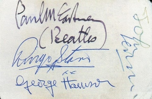 The beatles signed note - beatles,