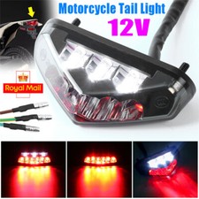 12V LED Universal Motorcycle Rear Tail Brake Stop Light Number Plate Lamp UK
