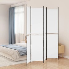 4-Panel Room Divider White