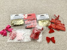 Job Lot Bows, Confetti and Wood Tags for Card making & Scrapbooking Crafting