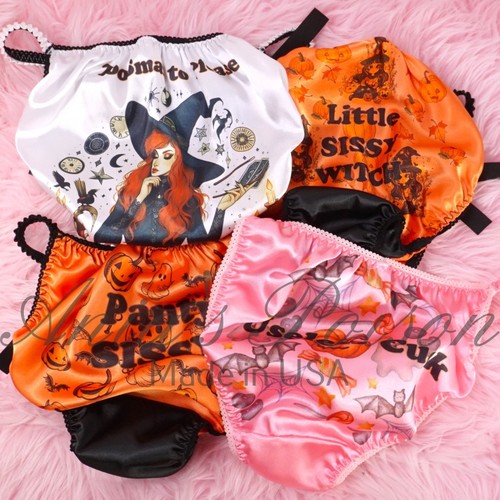 Halloween satin panties sissy - halloween,