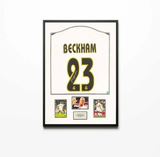 Authentically Signed David Beckham Autograph - Real Madrid Framed Jersey