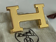 Hermes 32mm H Gold Belt Buckle