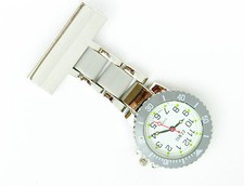 Censi Men's/Ladies Silver Plated Nurse Tunic Fob Watch Brooch In 6 Bright Colors