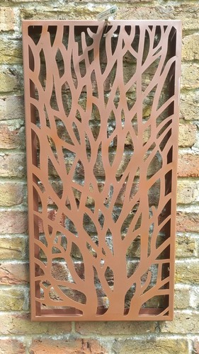 Rustic tree screen wall - screen, plaque