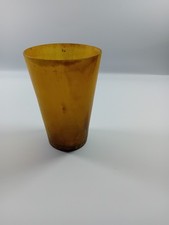 Small Horn Drinking/ Stirrup/ Dice Cup 9cm Tall, Base Diameter 4cm, Top 6cm.